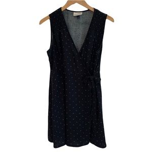 UNIVERSIAL THREAD Sleeveless Wrap Dress Black w/pattern - Size L